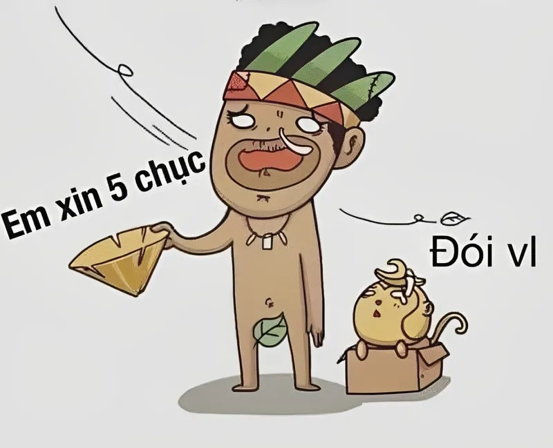 Meme tiền đây hài hước, làm nổi bật cảm xúc.