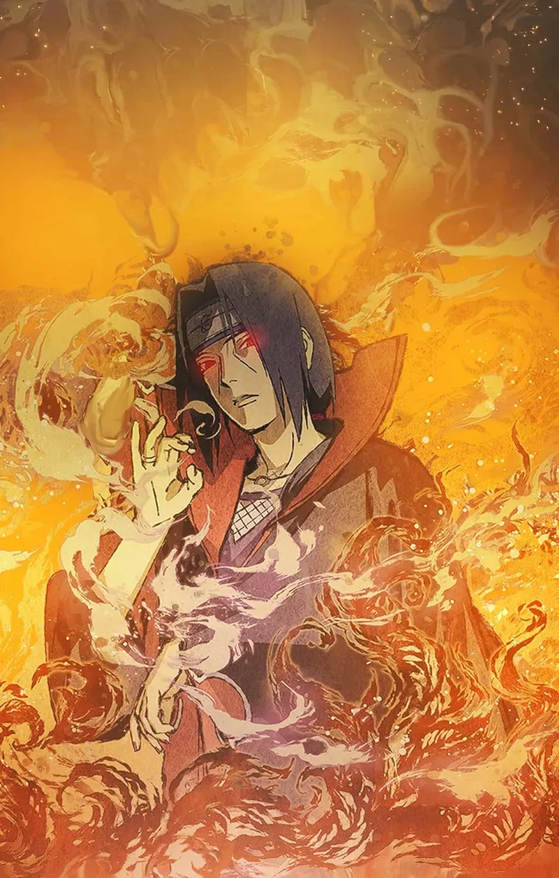 Hình ảnh Itachi Susanoo cho thấy sức mạnh vô biên của nhân vật.