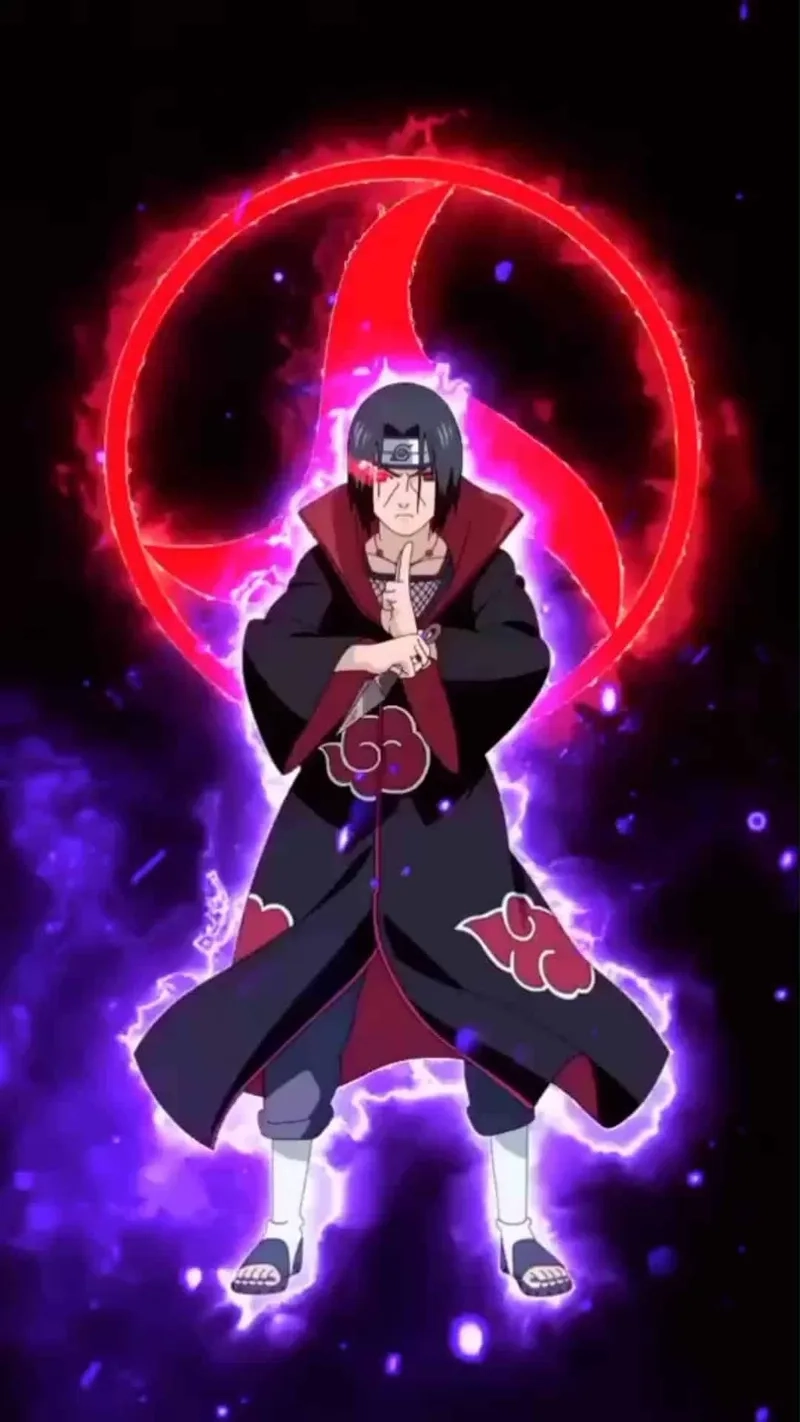 Hình ảnh Uchiha Itachi là biểu tượng của sức mạnh và chiến công.