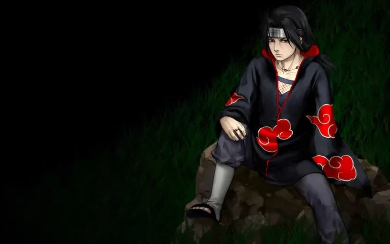 Ảnh Uchiha Itachi thể hiện khí chất mạnh mẽ và đầy lôi cuốn.