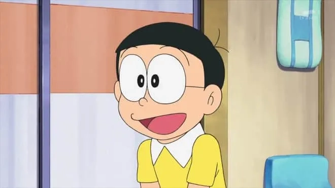 Hình Nobita và Shizuka cute thể hiện tình cảm trong sáng giữa hai nhân vật.