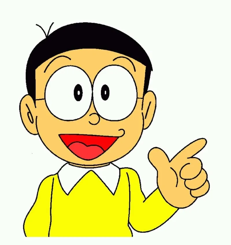 Hình ảnh Nobita cute mang đến sự dễ thương và ngọt ngào từ Nobita.