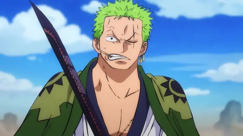 Hình nền ảnh Zoro cực ngầu thể hiện sự mạnh mẽ và dũng cảm của Zoro.