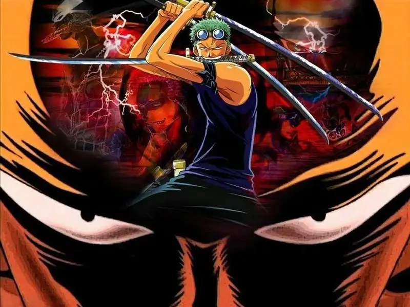 Zoro hình nền giúp màn hình của bạn thêm nổi bật với hình ảnh Zoro mạnh mẽ.