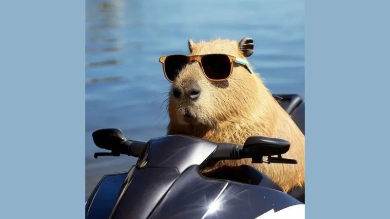 Capybara anime meme kết hợp giữa phong cách anime và capybara dễ thương.