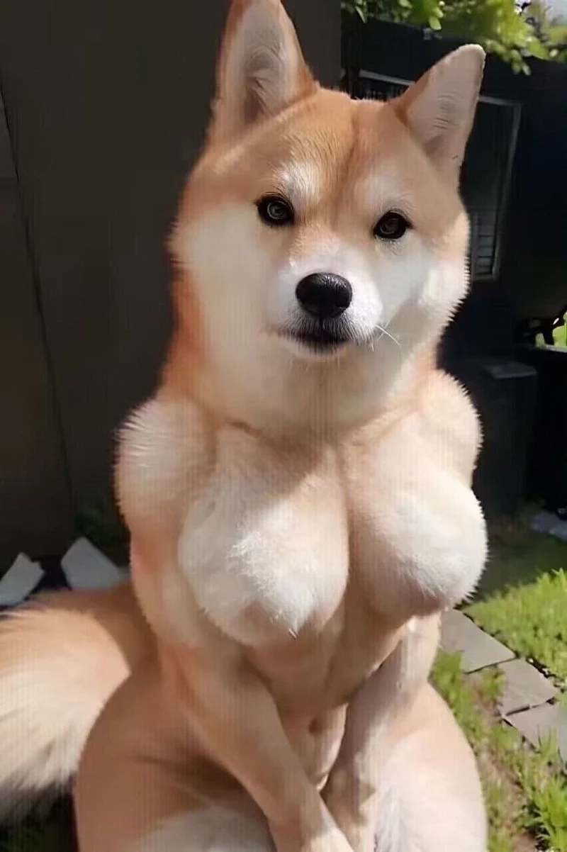 Meme chó shiba cầm súng, hình ảnh ngộ nghĩnh và sáng tạo.