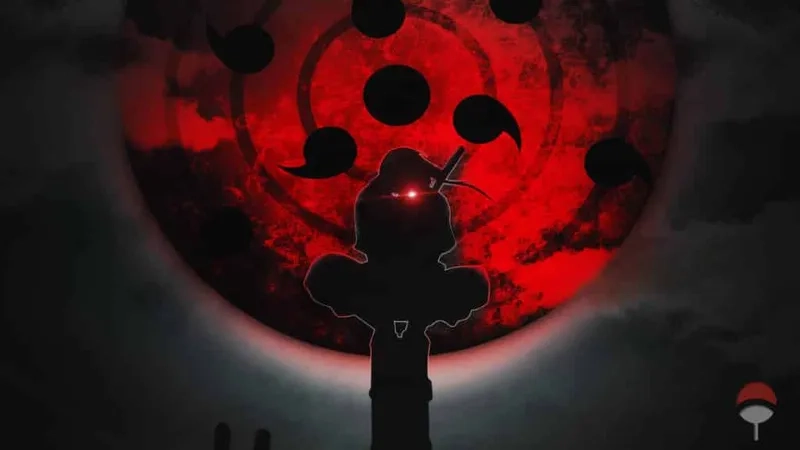 Hình Susanoo Itachi thể hiện sức mạnh tuyệt vời của Itachi trong trạng thái mạnh nhất.