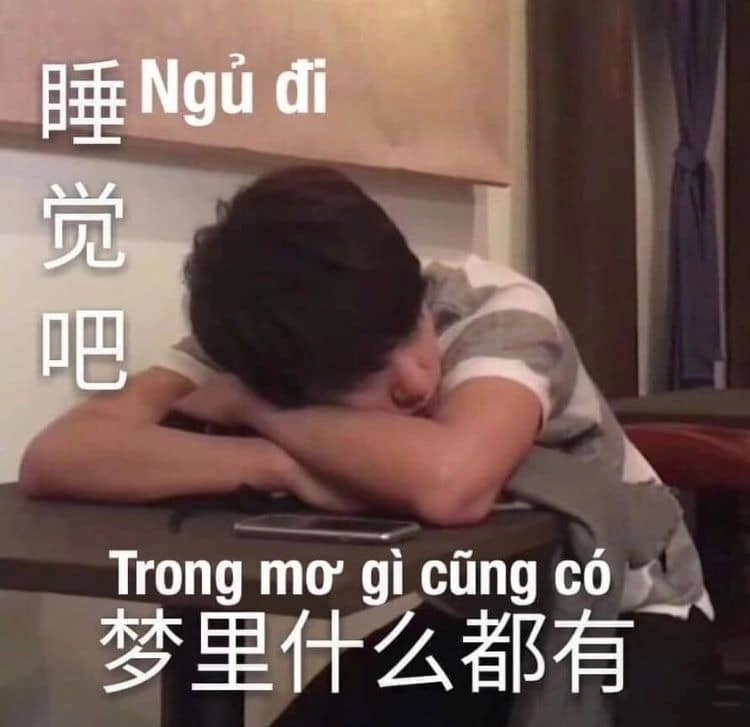 Meme chúc bé ngủ ngon siêu cute và lầy lội.