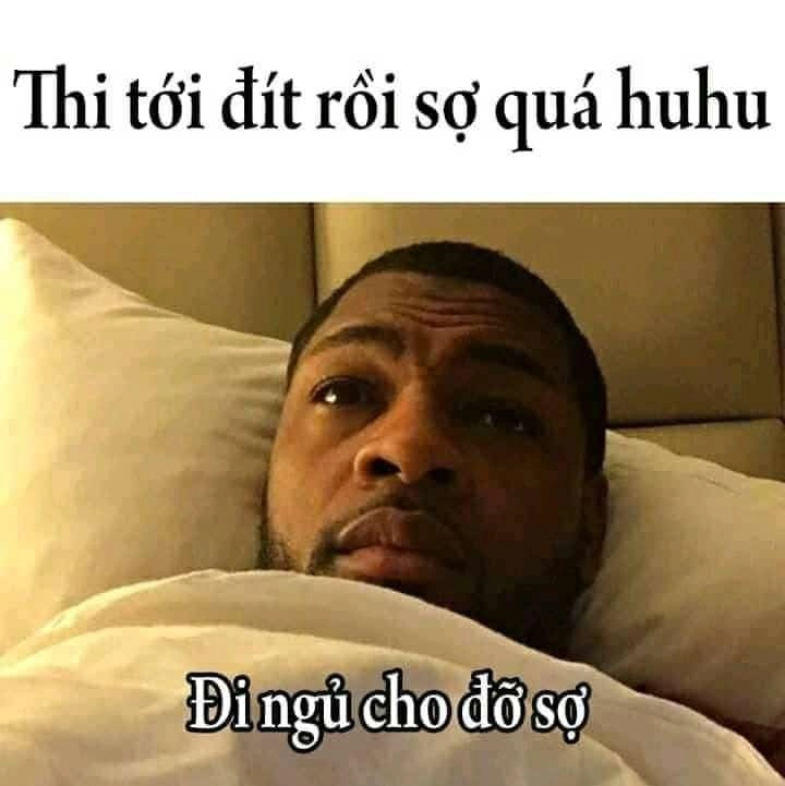 Ảnh meme đi ngủ siêu hài và độc đáo.