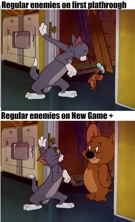 Meme tom and jerry gốc, hài hước và kinh điển.