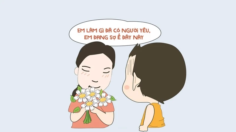 Ngồi im tình yêu sẽ đến meme mang đến những khoảnh khắc dễ thương trong tình yêu.