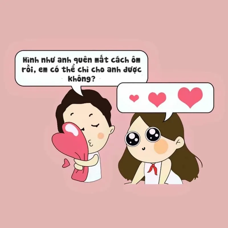 Meme ngồi im tình yêu sẽ đến tạo ra khoảnh khắc tình cảm dễ thương.