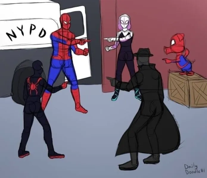 Meme 4 spiderman, đầy sáng tạo và thú vị.