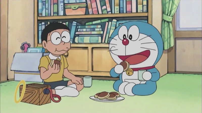 Xem ngay Doraemon ăn bánh đầy thích thú