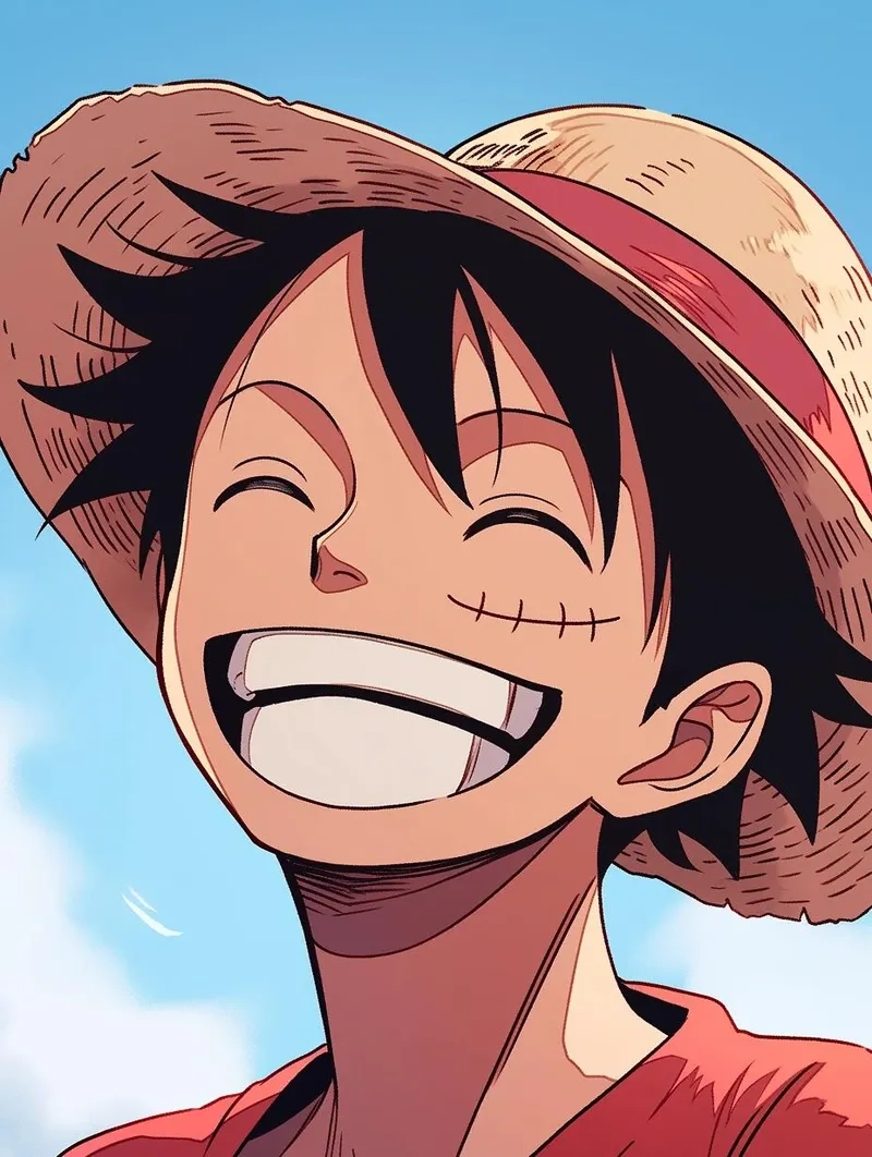 Bộ sưu tập hình luffy cười, hài hước nhưng không kém phần cool