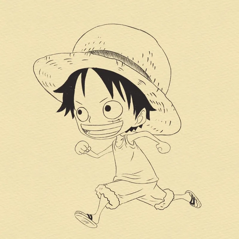 Cách vẽ luffy chibi dễ thương dành cho fan One Piece