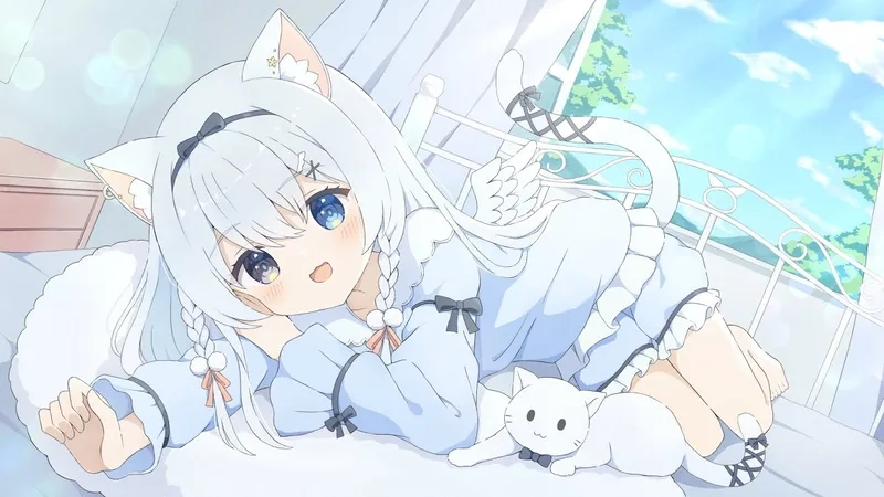 Cùng xem hình con mèo cute anime đáng yêu vô đối