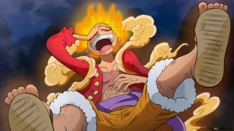 Đặt ngay luffy gear 5 hình nền, phong cách chiến binh