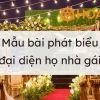Bài phát biểu đám cưới họ nhà gái ngắn gọn, ý nghĩa 2026