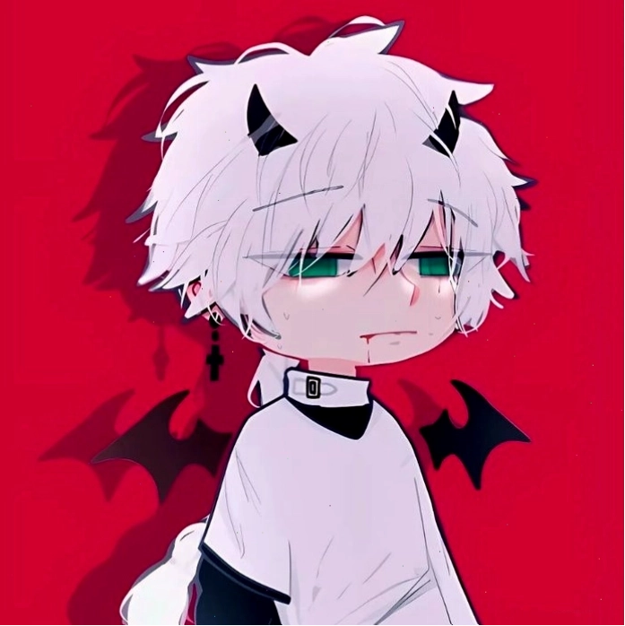 Ảnh ác quỷ anime chibi dễ thương với biểu cảm ngọt ngào