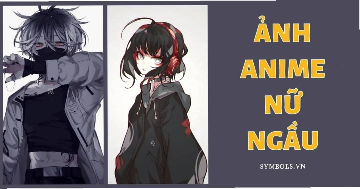 Ảnh avatar anime nữ ngầu với tông màu trầm và trang phục ấn tượng