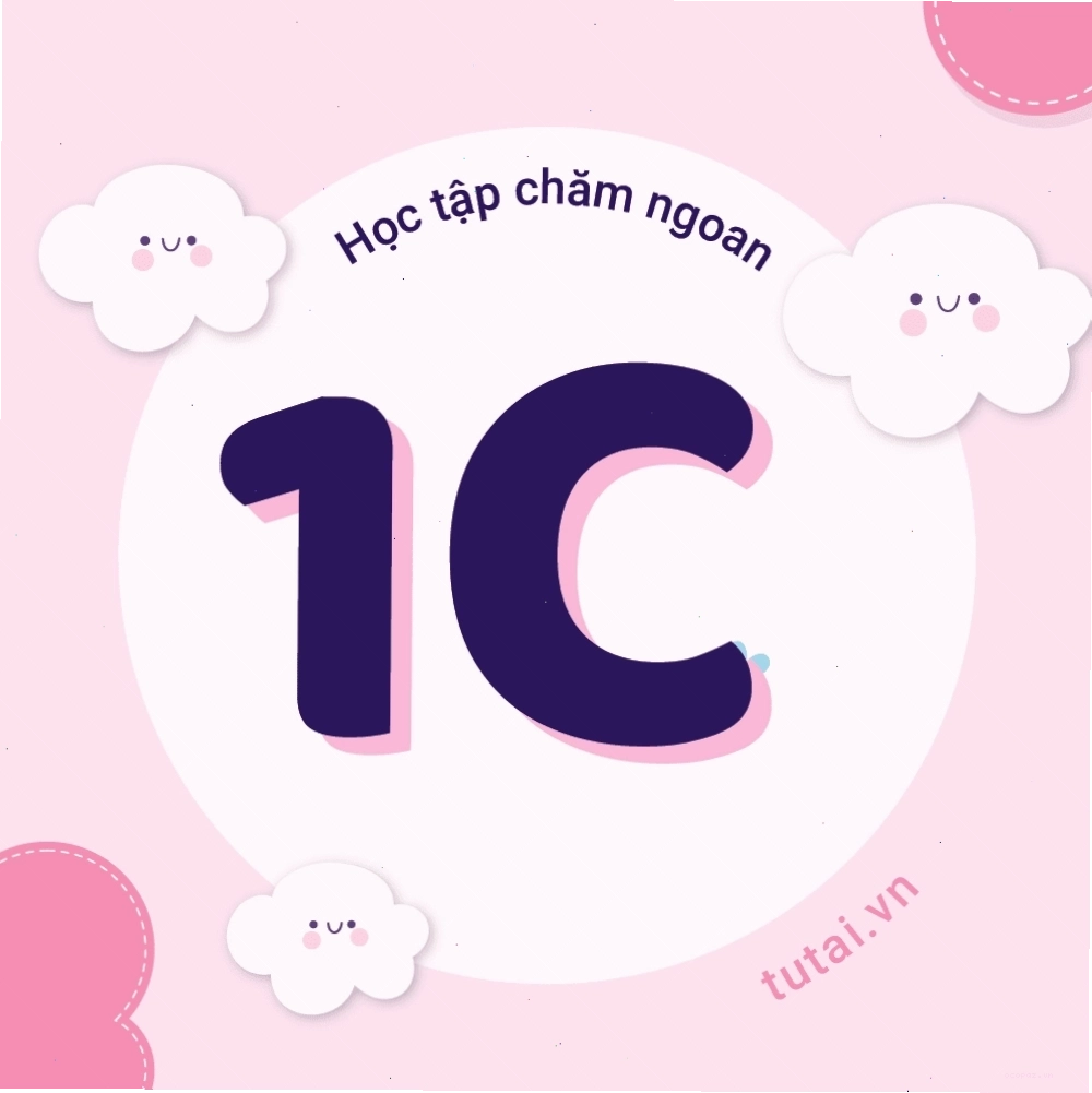 Ảnh đại diện lớp 1C theo phong cách dễ thương