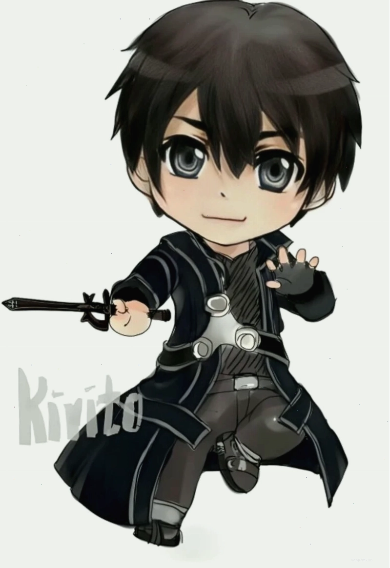 Ảnh Kirito chibi với trang phục thường ngày