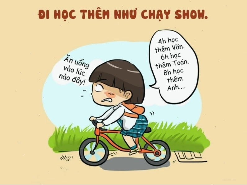 Ảnh meme "Đi học như chạy show"