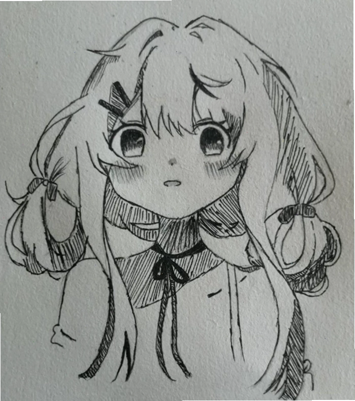 Ảnh vẽ anime nữ với phong thái tự tin