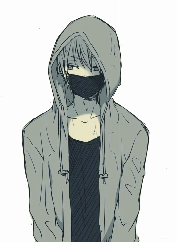 Anime boy với biểu cảm lạnh lùng và cách che mặt sáng tạo