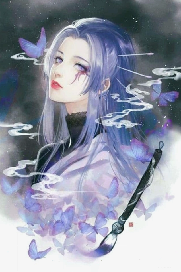 Anime nữ ngầu lạnh lùng trong trang phục cổ trang