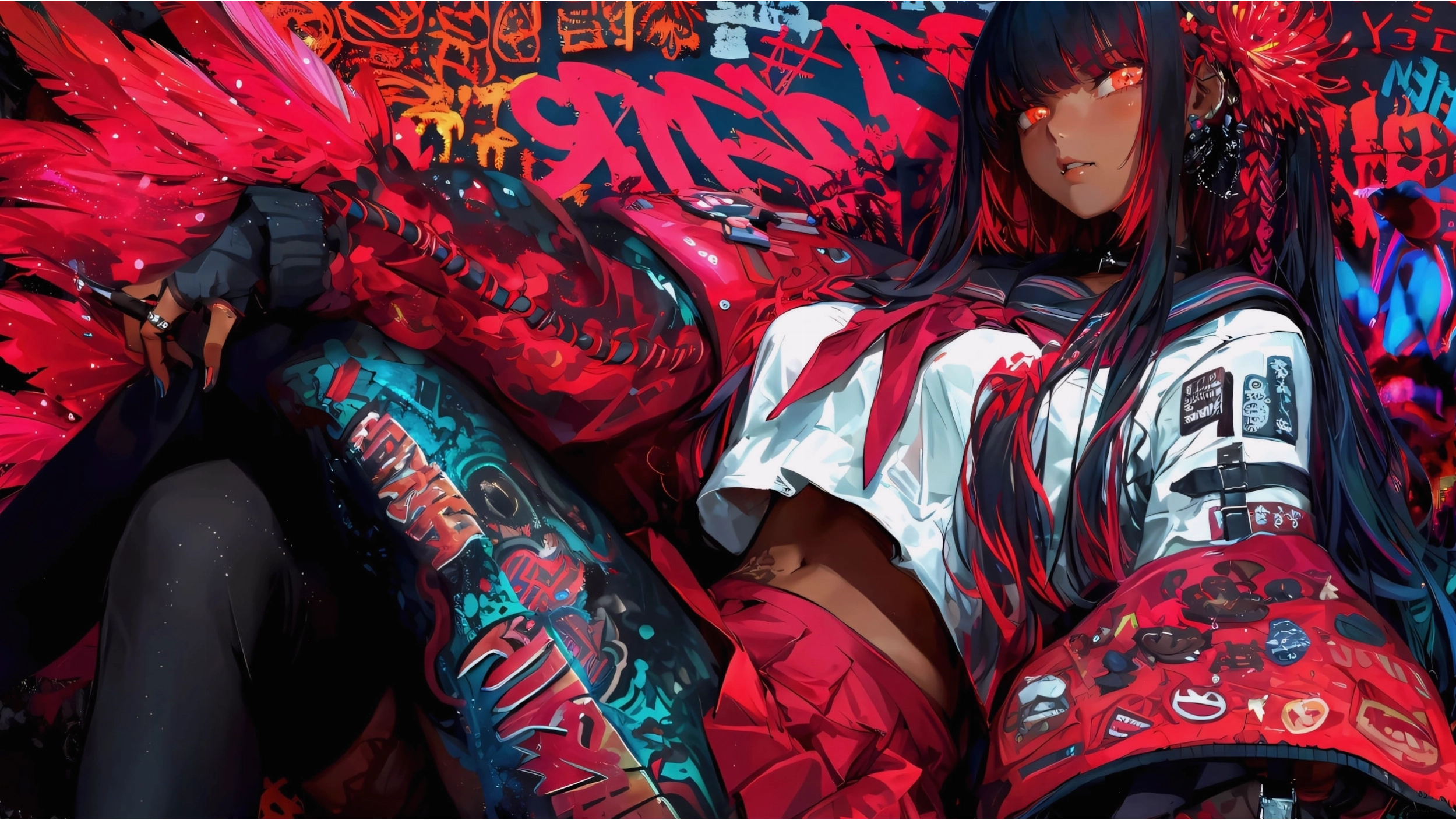 Avatar anime dễ thương với biểu tượng cỏ 4 lá may mắn