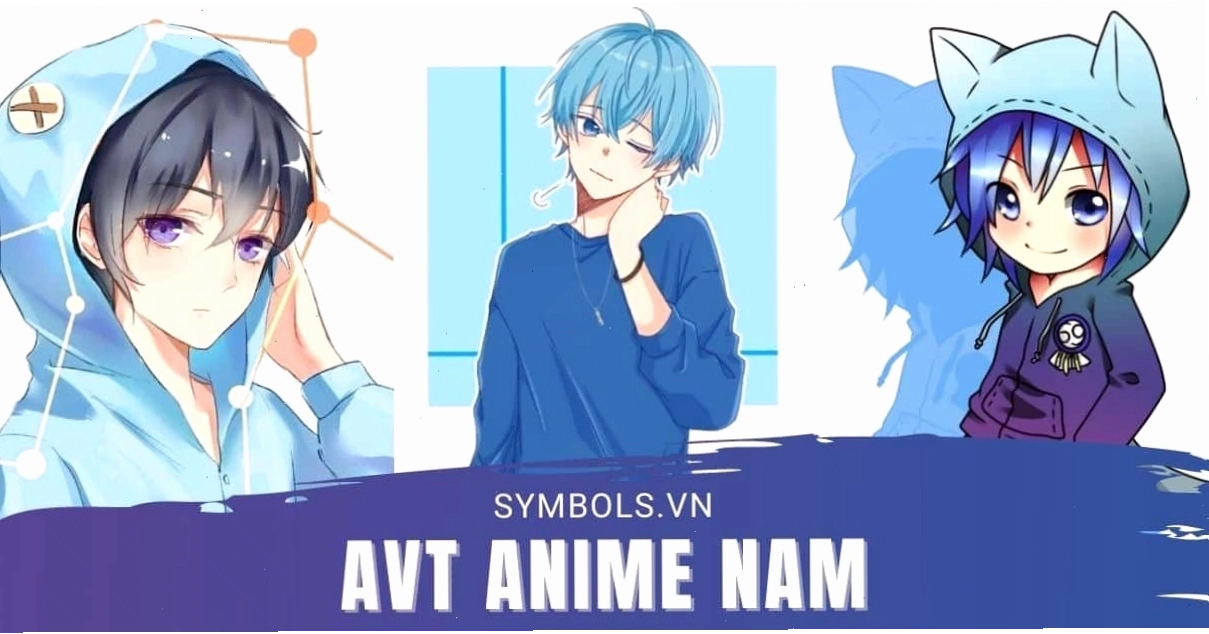 Avatar anime nam ngầu với tông màu xanh dương