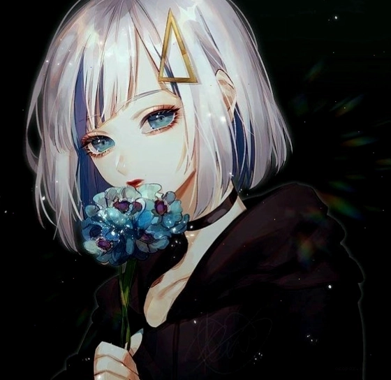 Avatar anime nữ ngầu với mái tóc ngắn cá tính và ánh mắt sắc sảo