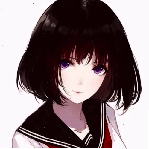 Avatar anime nữ ngầu với tông màu tối và ánh mắt bí ẩn