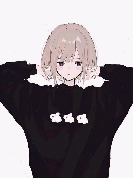 Avatar anime nữ với mái tóc ngắn và biểu cảm dễ thương