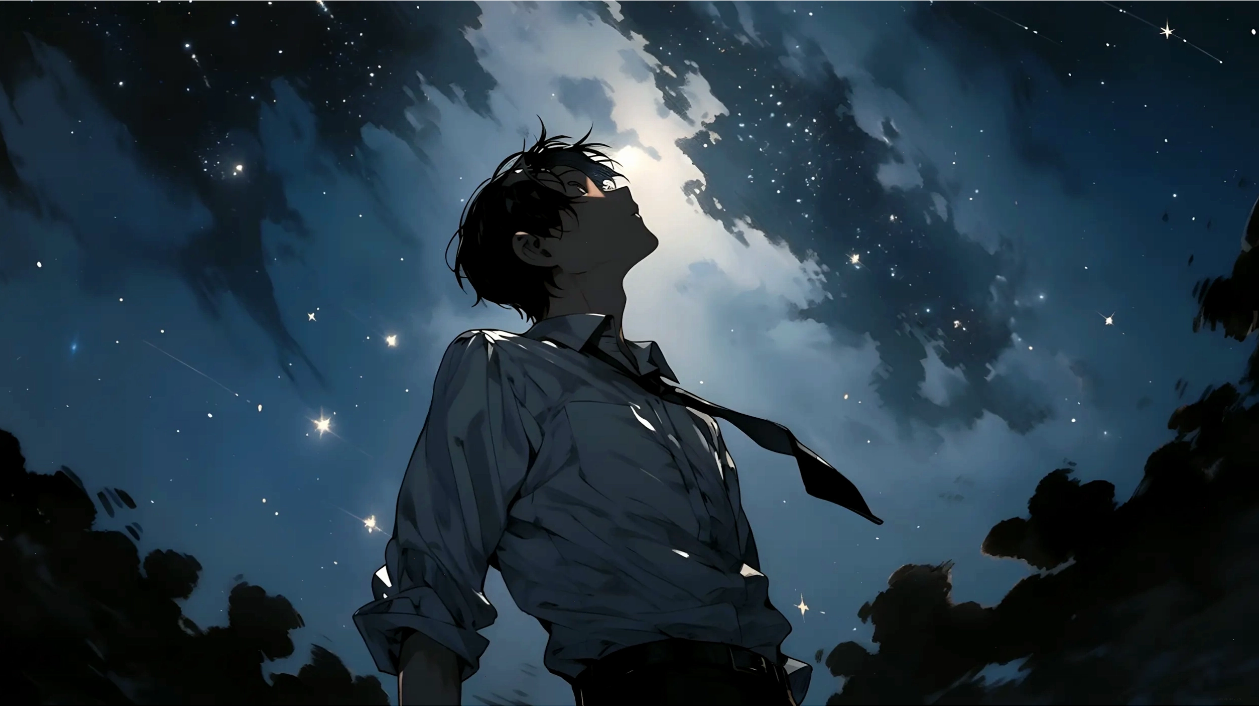 Avatar che mặt chụp sau lưng nữ phong cách anime