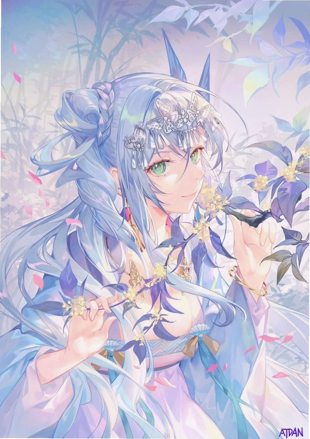 Avatar chibi cậu bé với trang phục xanh dương