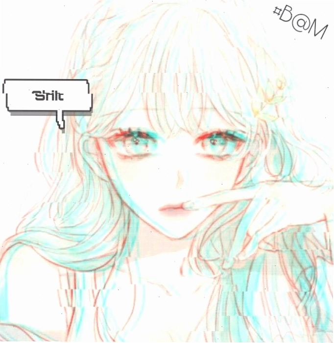 Avatar gái anime tóc ngắn màu xanh dương cá tính