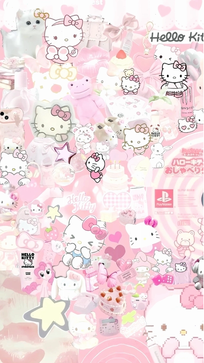 Avatar Hello Kitty cute màu hồng pastel nhẹ nhàng và thanh thoát