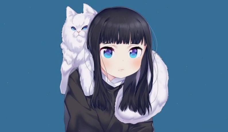 Avatar mèo anime ngầu với ánh mắt sắc sảo