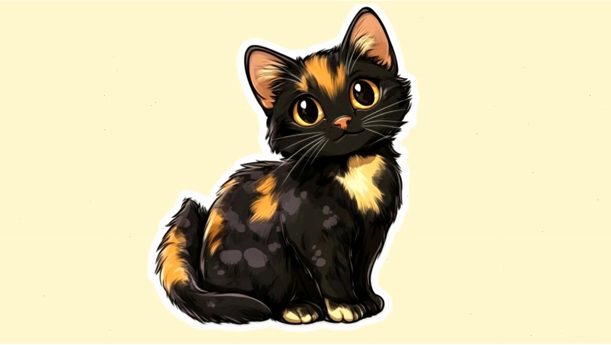 Avatar mèo chibi đang nhìn trân trối