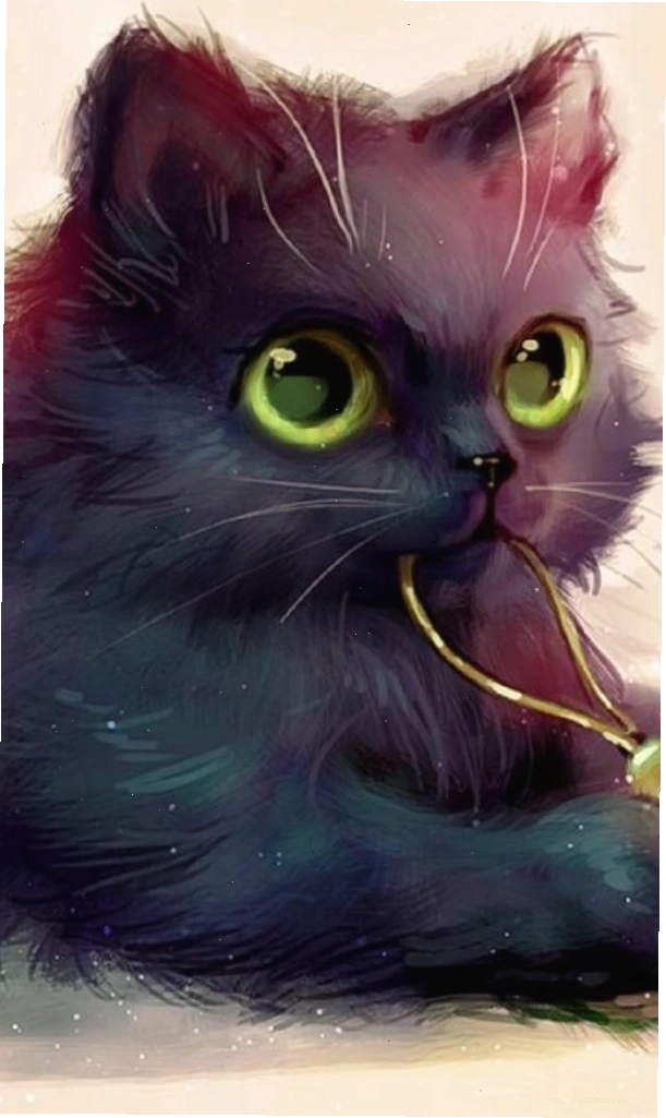 Avatar mèo cute anime với biểu cảm tinh nghịch