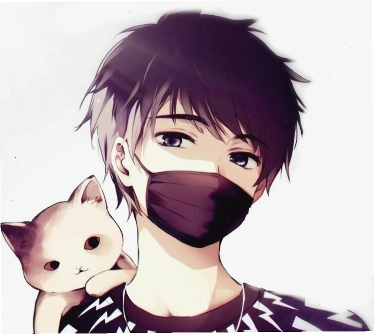 Avatar nam anime bí ẩn với áo choàng và đôi mắt sắc lạnh