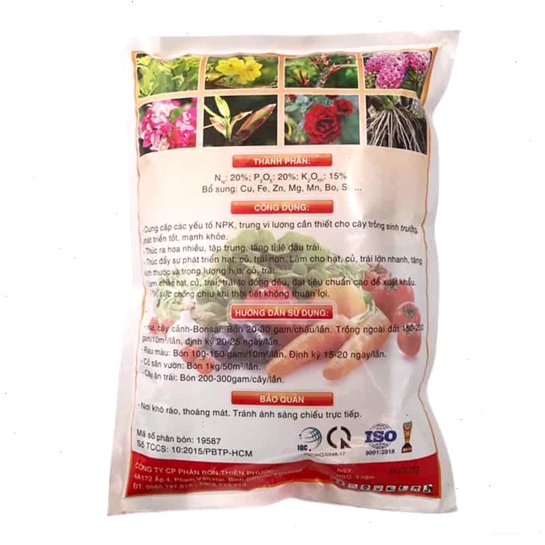 Bao bì phân bón NPK 20-20-15+TE