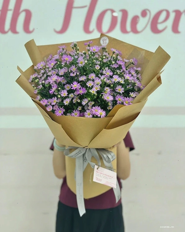Bó hoa cúc thạch thảo tím Miracle thể hiện tình yêu lãng mạn