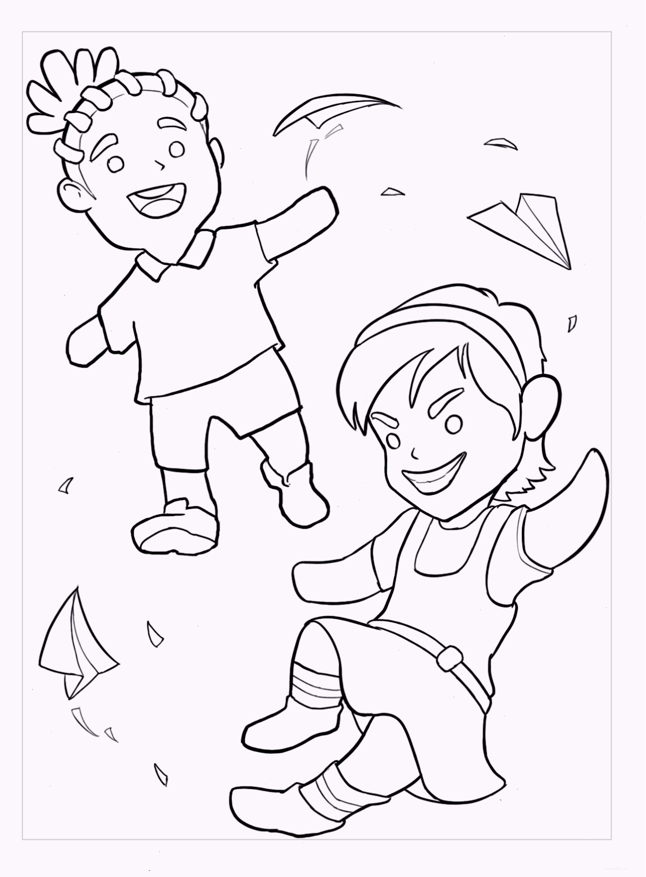 Boy and Girl Coloring Pages - Bộ sưu tập hình tô màu bạn trai bạn gái