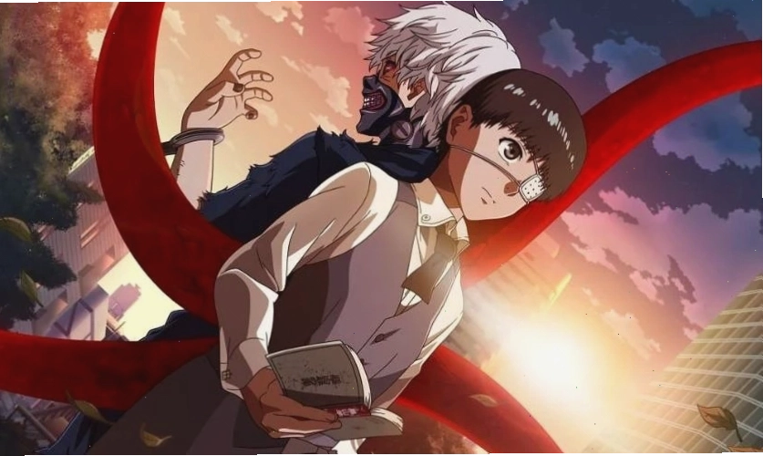 Cảnh chiến đấu trong một bộ anime zombie