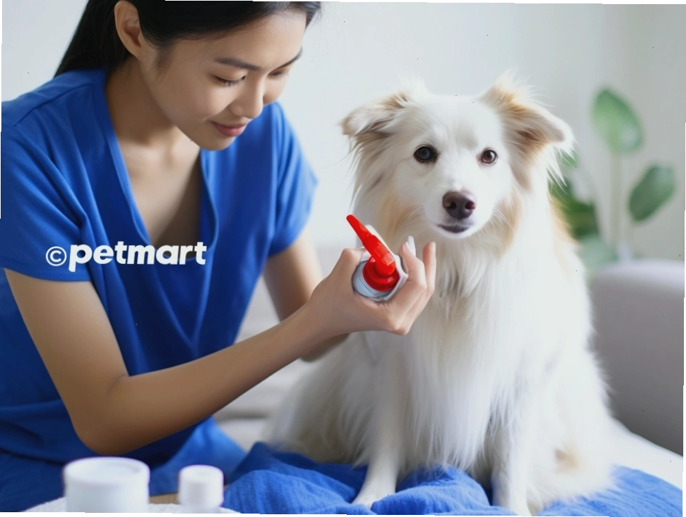 Chó bị ghẻ nặng với các mảng da đỏ, lở loét và rụng lông