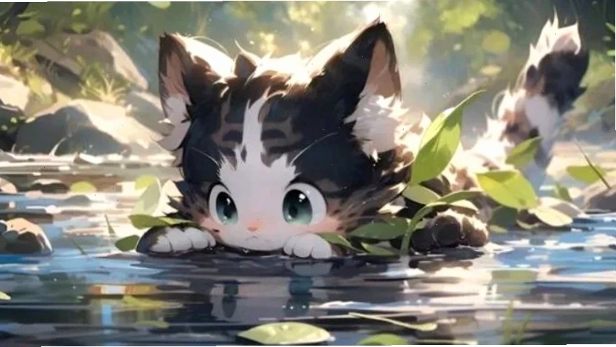 Cô gái anime dễ thương với nụ cười rạng rỡ
